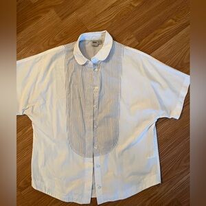 ASOS White and Blue Pinstripe Men's Shirt